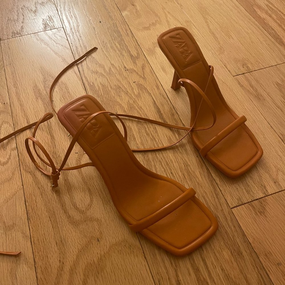 Zara Ankle Wrap Heeled Sandal